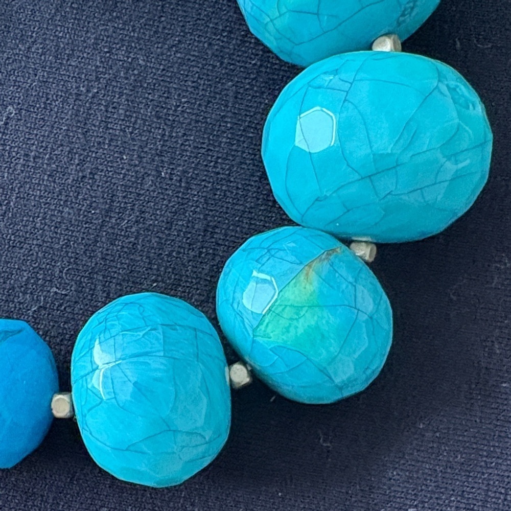 Loft Turquoise Beaded Necklace with Rope and Tassel detail - Picture 7 of 7